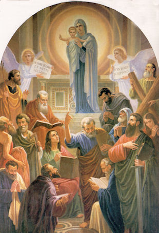 Mary, Queen of Apostles  About the Painting